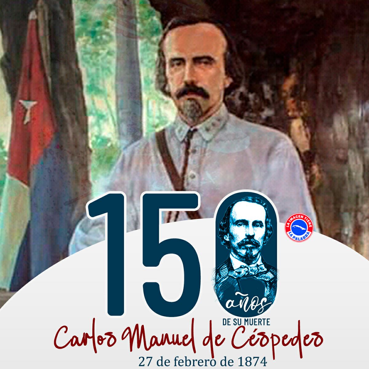 A 150 años de su desaparición fisica, su pueblo lo recuerda con honor, al Padres dela #Patria ❤️🇨🇺❤️ #TenemosMemoria #CubaViveEnSuHistoria #VivaCubaSocialista 🇨🇺🇨🇺❤️