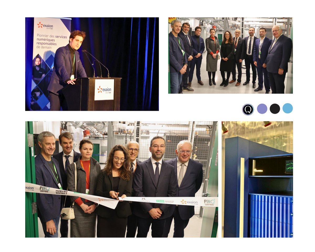 #Quandela unveils Europe's 1st quantum computer in N. America for @Exaion's inaugurated data center in Sherbrooke, Canada – the world's 1st eco-responsible and decentralized center for quantum hybridization. 🌍🔬 #QuantumComputing #Innovation