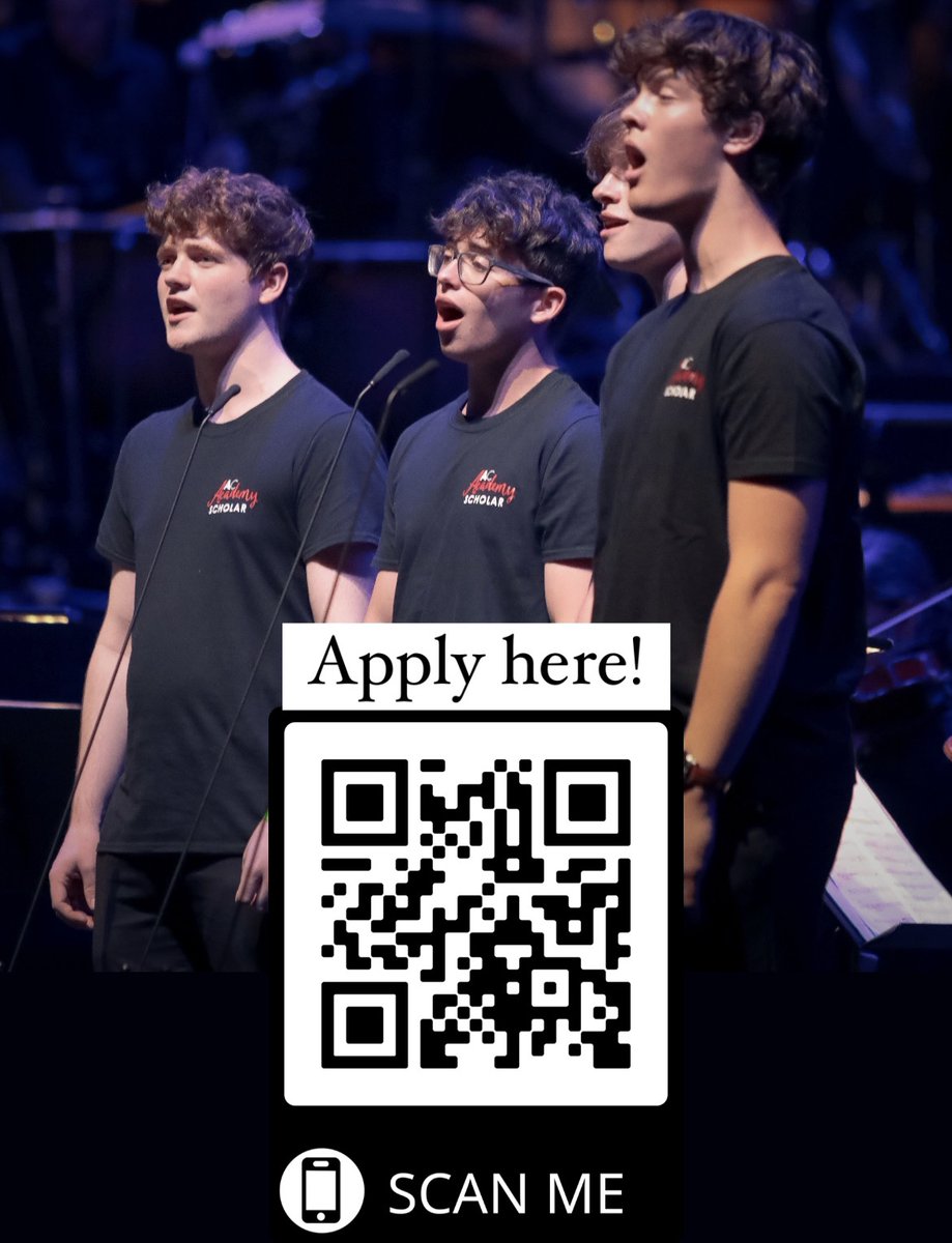 Our exciting scholarship programme requires a few more male singers to complement our amazing female voices. Scan the QR code to find out more and get your application to us today! Alternatively contact our head of education Nathan at ncole@armonico.org.uk