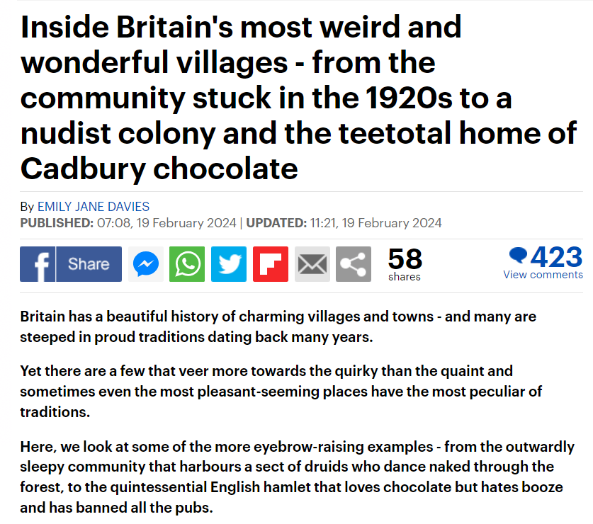 Not Bournville making it onto the Daily Mail's weird list