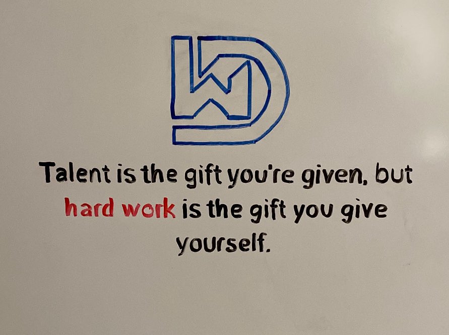 Talent only means you have potential. Hard work turns potential into progress. Talent gets you in the game, but hard work determines how you play it.