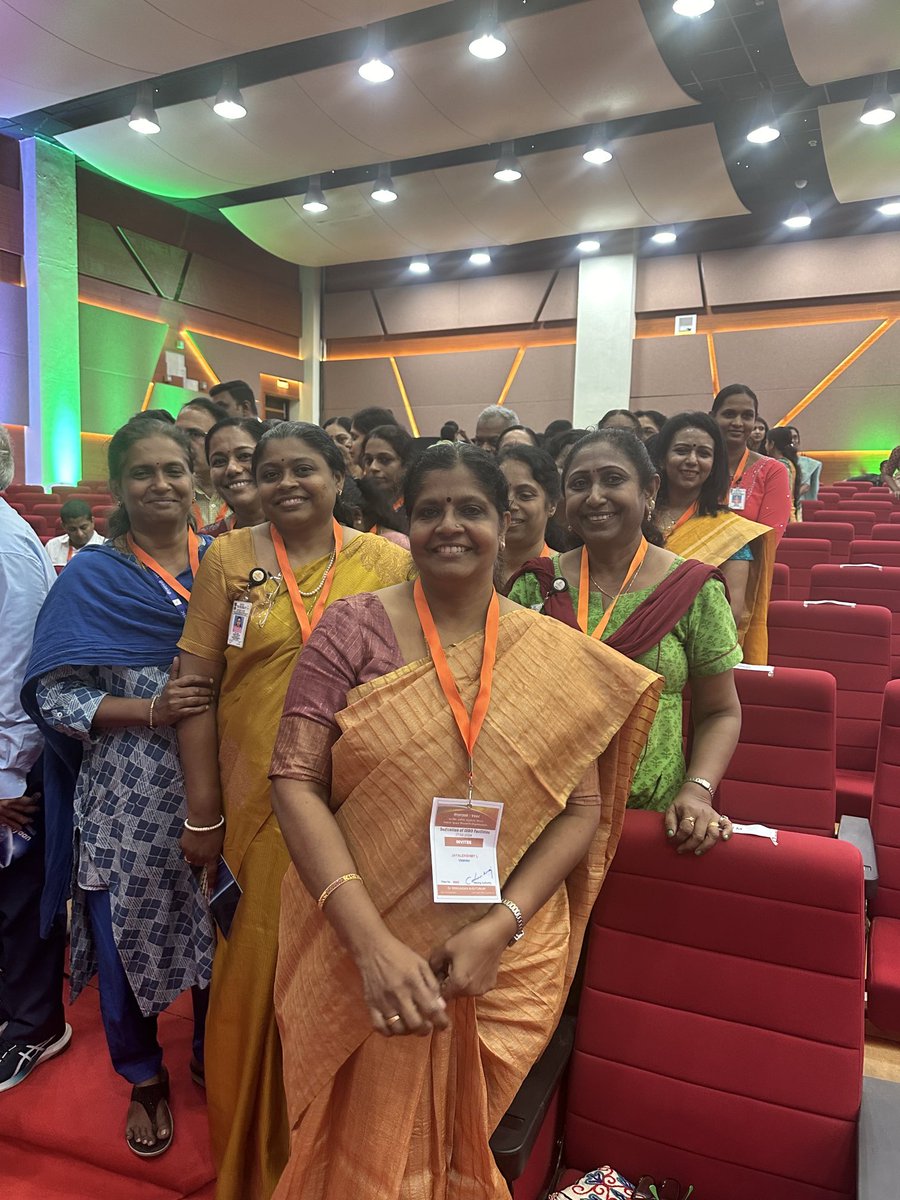 Women power of @isro that Hon PM mentioned in his speech today at VSSC. He laid out the ambitious targets for space sector in science, in societal benefits and economic contribution. @INSPACeIND