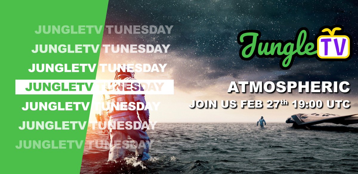 Atmospheric soundscapes &amp; scores will envelope the Jungle tonight! Tunes that conjure visions- emphasizing texture, tone, &amp; vibes. Each eligible entry also conveys the emotion of 25 $ban appearing in your wallet!

Atmospheric Tunesday
27.02 7pm UTC

Rules: jungletv.live/documents/Tune…