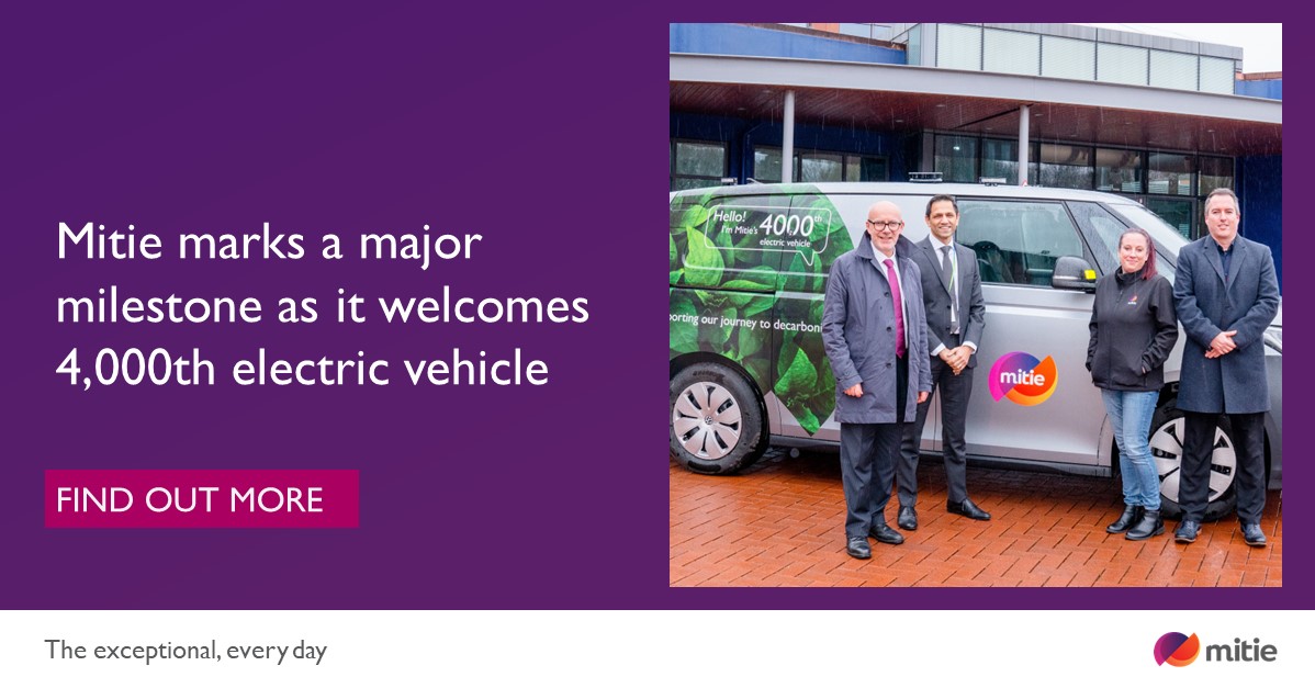 mitie's tweet image. We’re pleased to have welcomed the 4,000th electric vehicle (#EV), to our fleet.

With 60% of our fleet now electric (as of 27 February 2024), we’re on track to meet our target of electrifying our fleet by the end of 2025.

Find out more &amp;gt; mitie.com/insights-news/… 

#GreenFleet