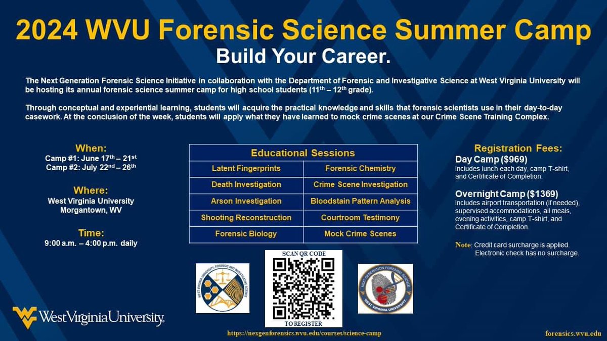 Check out this cool summer opportunity! forensics.wvu.edu @GreenmenGO