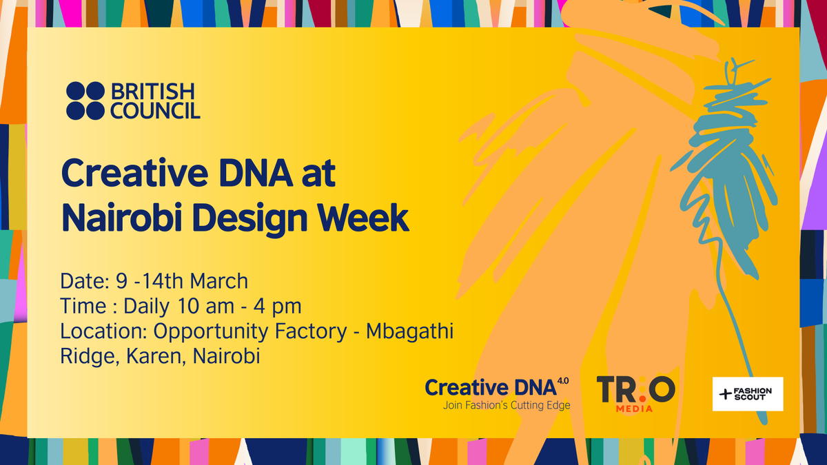 ke_British's tweet photo. Join the  Creative DNA 4.0 designers at Nairobi Design Week 2024 for a stunning showcase of creativity!

Exhibition: Mar 9-14, 9am-5pm at Opportunity Factory, Karen. Experience Kenyan design essence celebrating 'We Got This'. 

Don't miss it! #CreativeDNA #NairobiDesignWeek2024 https://t.co/CowuP19xim