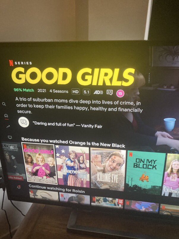 To all those who love “good girls” out there get a load of this on Netflix.