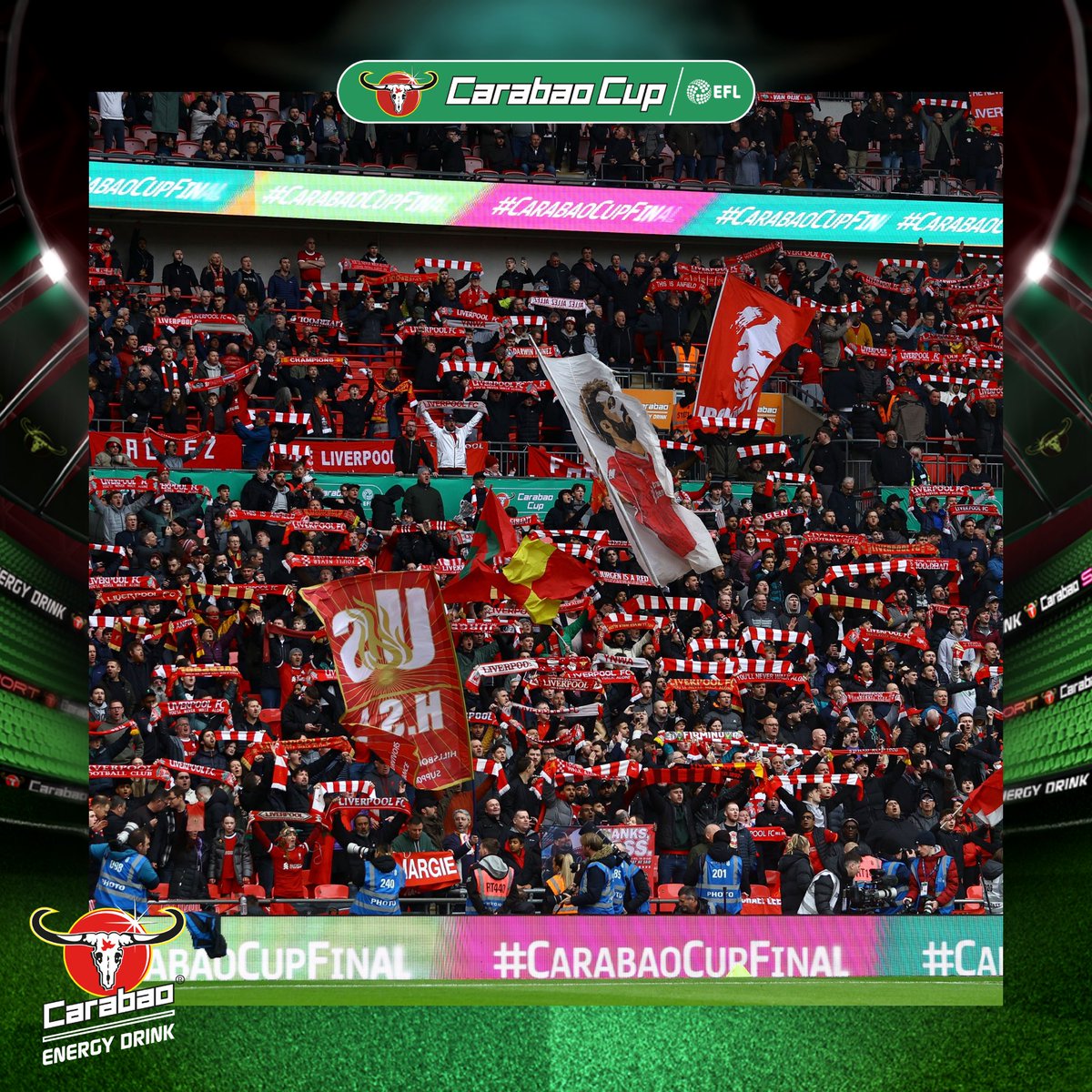 The ribbons are red🔴🏆 #CarabaoCupFinal