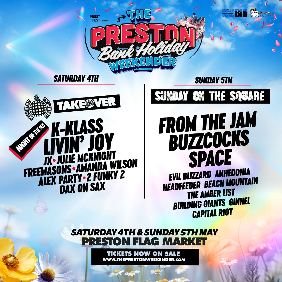 Preston At Night (@prestonatnight) on Twitter photo Ministry of Sound, @Kklassuk, Livin' Joy, <a href="/graemepark/">Graeme Park ⭐️⭐️</a>, <a href="/freemasonsmusic/">Freemasons</a>, <a href="/DaxOnSax/">DaxOnSax</a>, Julie McKnight, Amanda Wilson, 2Funky2, JX, and Alex Party, are going to rock #Preston's public square, this May Bank Holiday! 🔥
Want in?
Get tickets:
ThePrestonWeekender.com Ministry of Sound, @Kklassuk, Livin' Joy, <a href="/graemepark/">Graeme Park ⭐️⭐️</a>, <a href="/freemasonsmusic/">Freemasons</a>, <a href="/DaxOnSax/">DaxOnSax</a>, Julie McKnight, Amanda Wilson, 2Funky2, JX, and Alex Party, are going to rock #Preston's public square, this May Bank Holiday! 🔥
Want in?
Get tickets:
ThePrestonWeekender.com