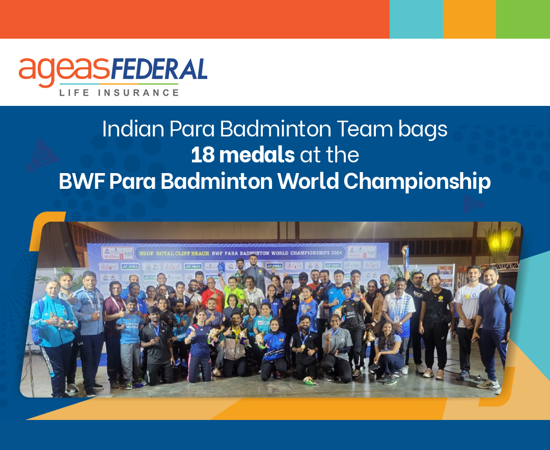 Congratulations to the Champs of our @AgeasFederalQFS programme coached by Gaurav Khanna. The team secured a total of 18 medals at the BWF Para Badminton World Championships 2024 held at Pattaya.🏅