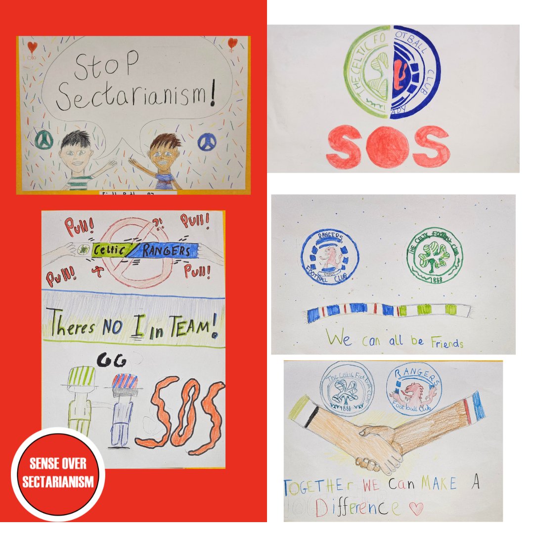 sos_glasgow's tweet photo. NATIONAL WEEK OF ACTION | Well done to @OakgrovePri for entering our poster competition on tackling sectarianism👏 Thank you to Oakgrove Primary School for sending their entries.

#NationalWeekofAction
#tacklingsectarianism https://t.co/7TFr1YtXqW