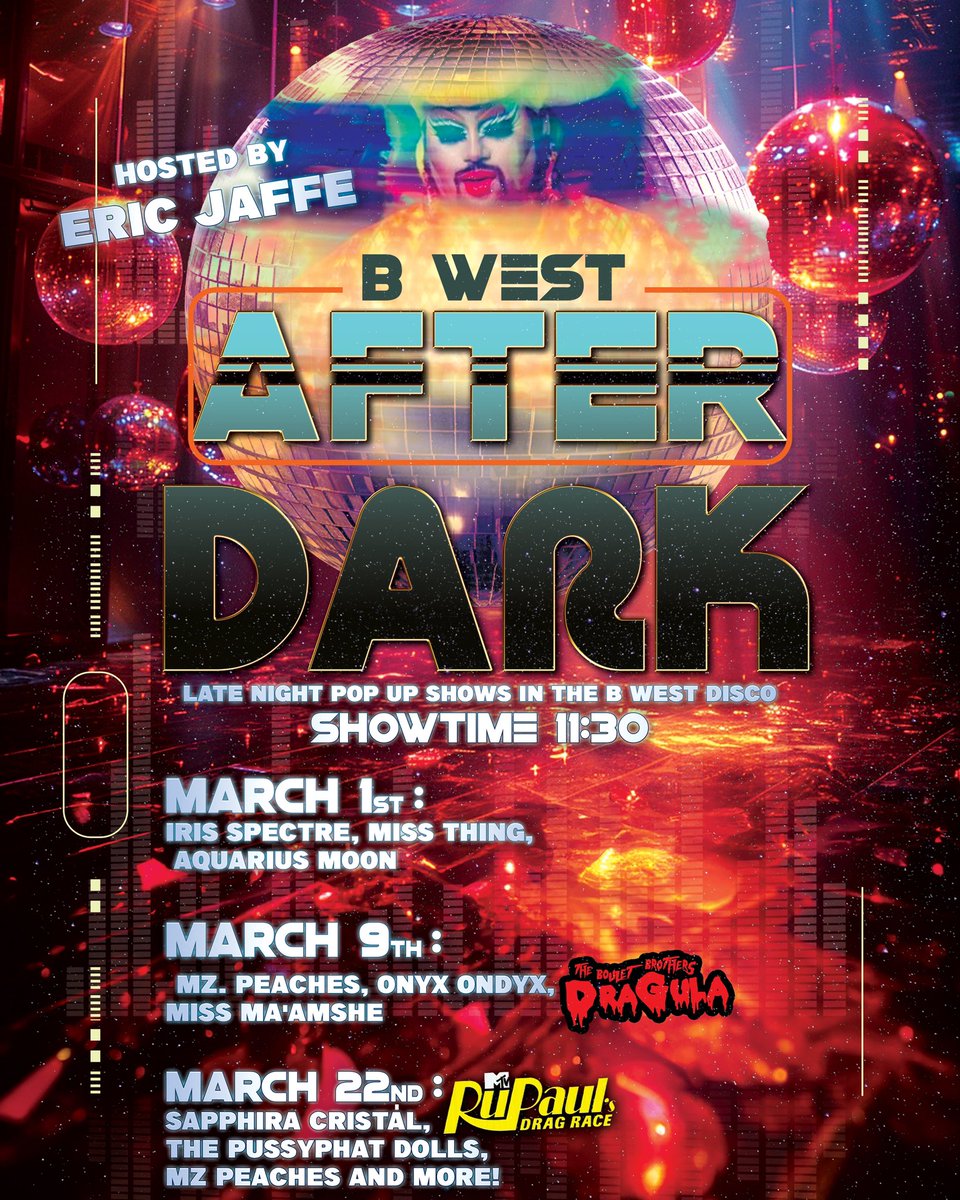 🪩B. West After Dark🪩

Late night pop up performances starting this Friday in B West!
