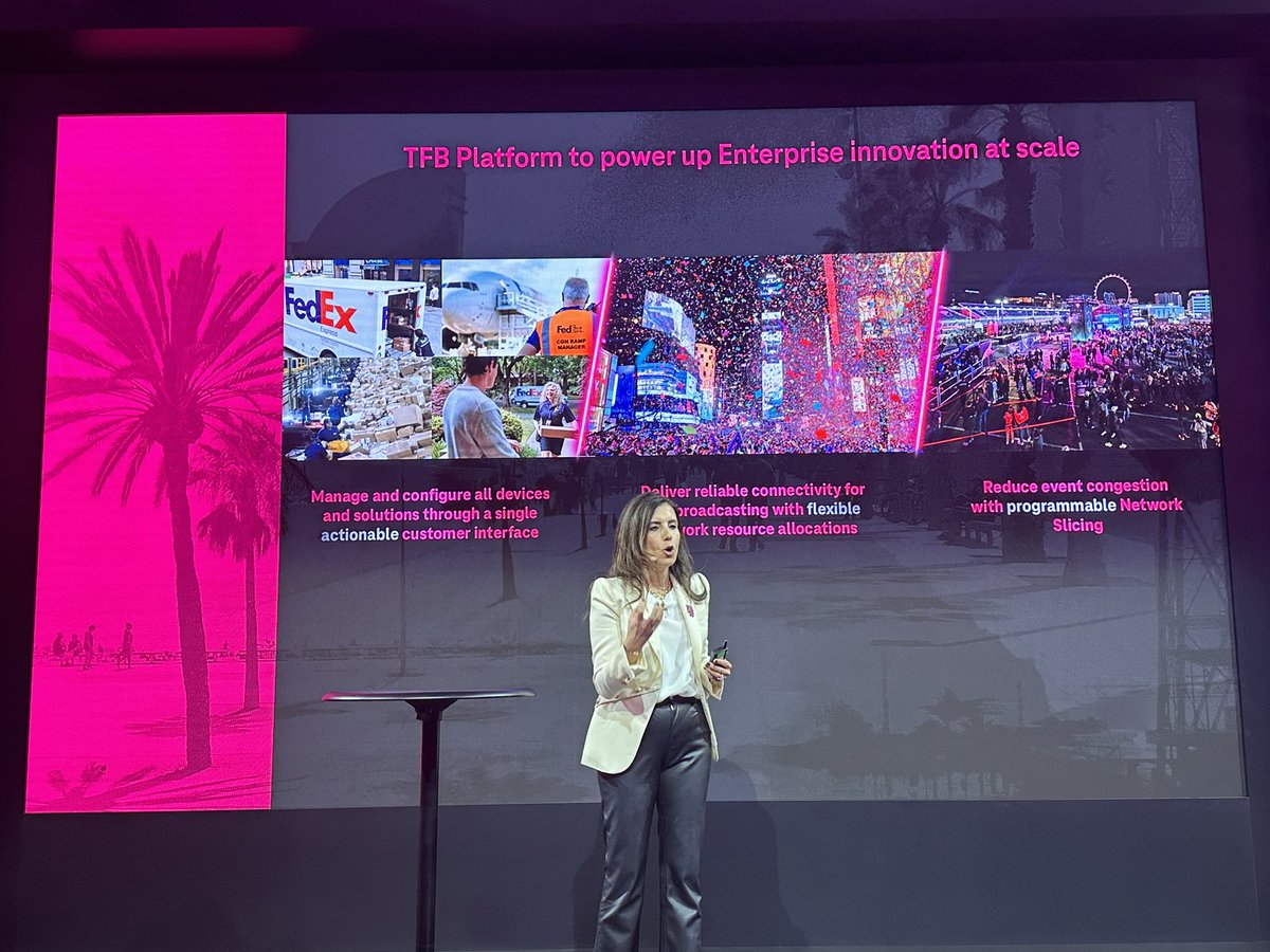 .@TMobileBusiness executive @MishkaDehghan speaks to the power of network slicing to ensure coverage scale & programmability - that's a superpower of a #5G Standalone network #MWC24