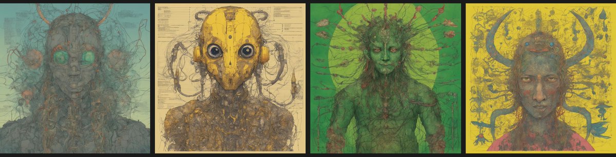 emprops_ai's tweet photo. @iragreenberg 's historic 10K LFG PFP collection "Avatars of Goa" launches in 1 hour. Bulk minting up to 10 at a time, 1 $xtz each. Only on @emprops_io. #LFG_AiArt #Oracles_Sequel #duh https://t.co/HOZmmphqc7