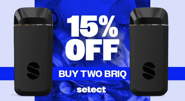 Bundle Up &amp; Save
Get 15% off when you buy two Select Briq vapes! bit.ly/3uQ0YHE