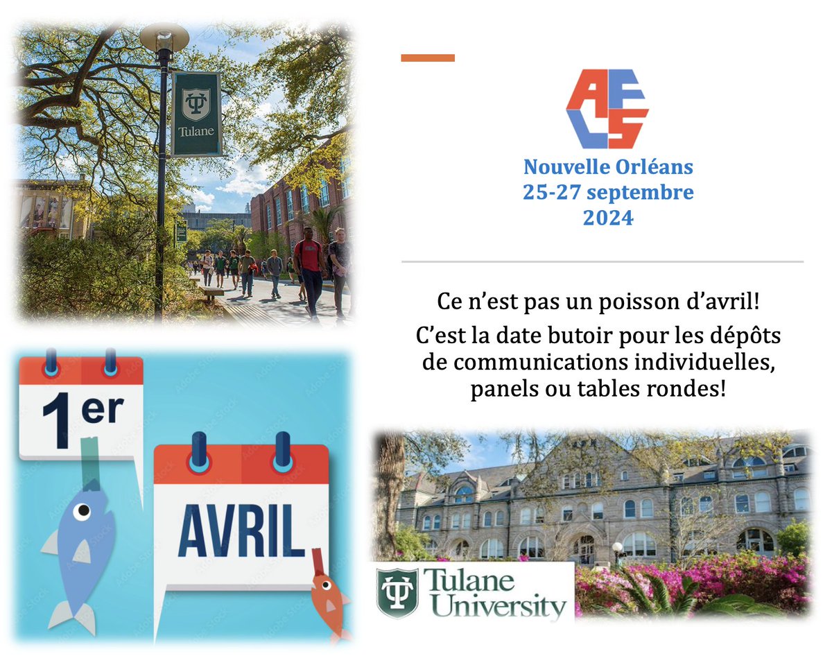 Pour rappel, la date limite pour les dépôts de communications pour la conférence annuelle de AFLS est le 1er avril 2024
