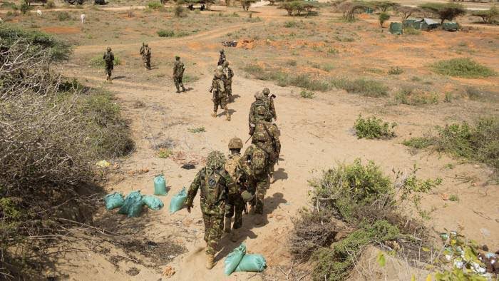 In 2012, In the town of Hoosingo in Somalia, 100 KDF soldiers under the command of Lt commander Jeff Nyaga were ambushed by a force of 800 Al-Shaabab With the aid of air support from a helicopter,they eliminated 400 of the enemy forcing them to retreat. No KDF serviceman was lost