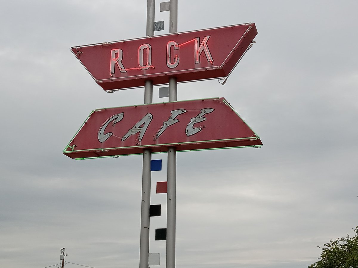 RandyKicks66's tweet photo. Day 9 of my Sept. 2023 Route 66 trip. The Rock Cafe in Stroud, OK., is a favorite stop for Route 66 travelers. In 2008, a fire nearly destroyed the restaurant, but the owner Dawn Welch, rebuilt and reopened it a year later. She was the inspiration for the character Sally in CARS. https://t.co/HCPibsEPBQ