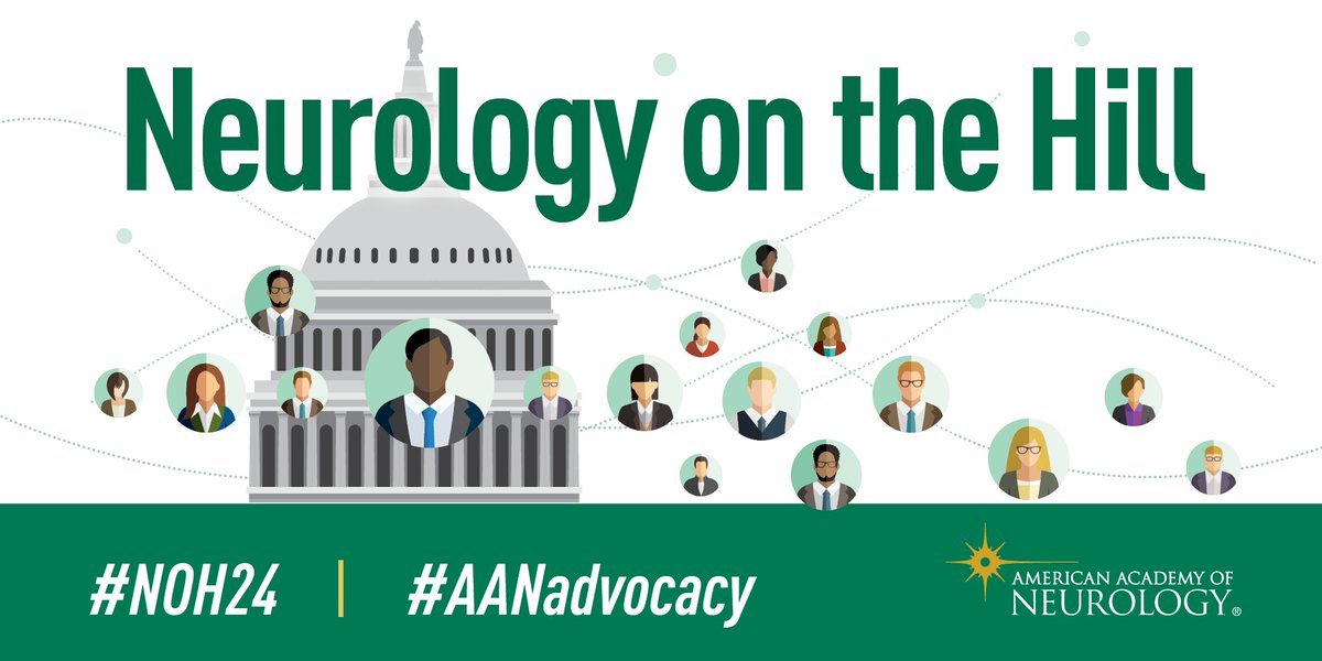 Support your colleagues on the Hill today by contacting your elected officials and asking them to support our #NOH24 requests! Participate now: bit.ly/3uL6UBJ #AANadvocacy #NeuroTwitter