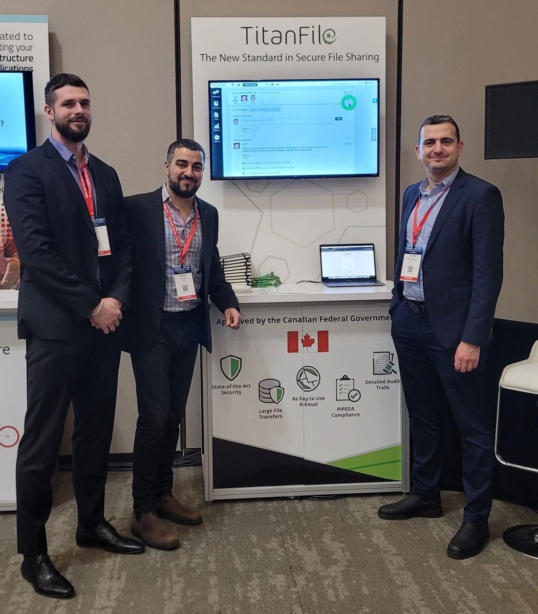 As a Canadian Federal Government-approved solution 🇨🇦, we're excited to be exhibiting at, and sponsoring, the @ConnectPSN Show - Federal today! You can find our team beside @radware and across the hall from @LinkedIn. Let's talk secure file sharing! #PSNinnovation #govtech