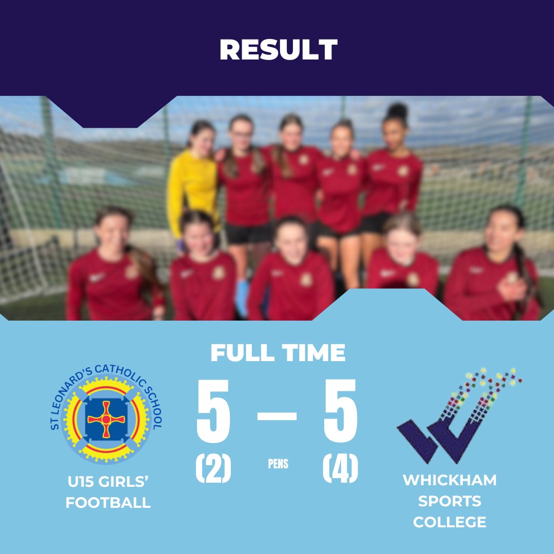 A fantastic game of football this afternoon ends in defeat for our U15 girls 😢