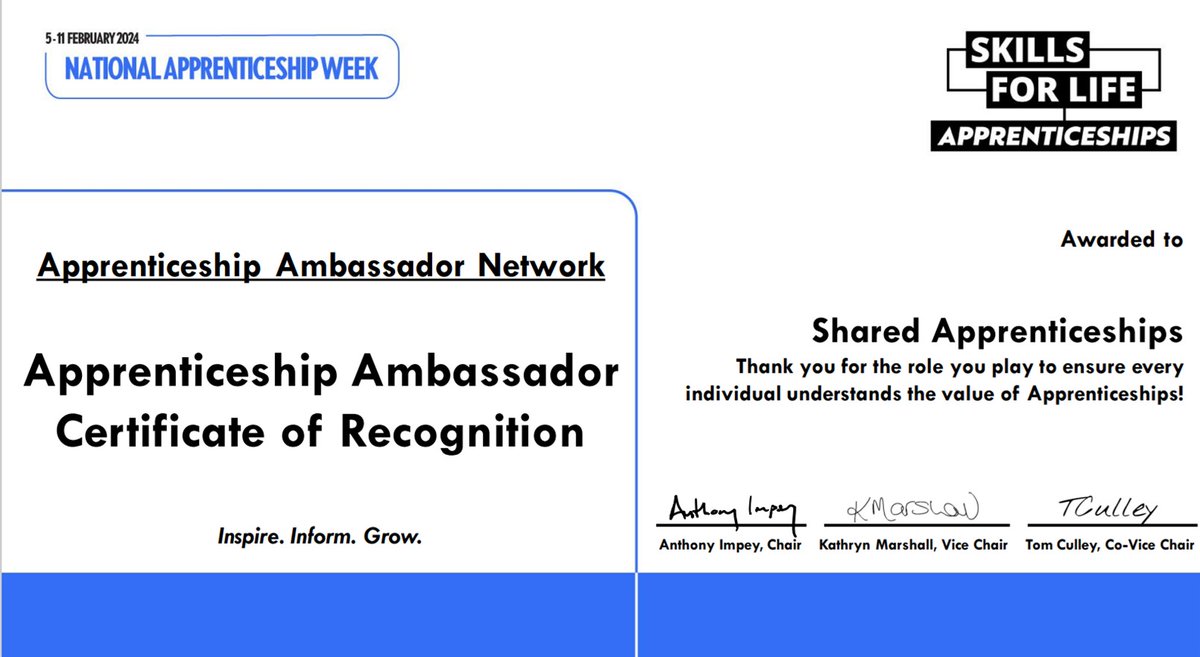 Wow! Very proud to be awarded an Employer Certificate of Recognition by the Apprenticeship Ambassador Network for our part in National Apprenticeships Week 2024! #NAW2024 @SouthWestAAN @CITB_UK @theCIOB @fmbuilders @RICSnews  @ICESouthWest