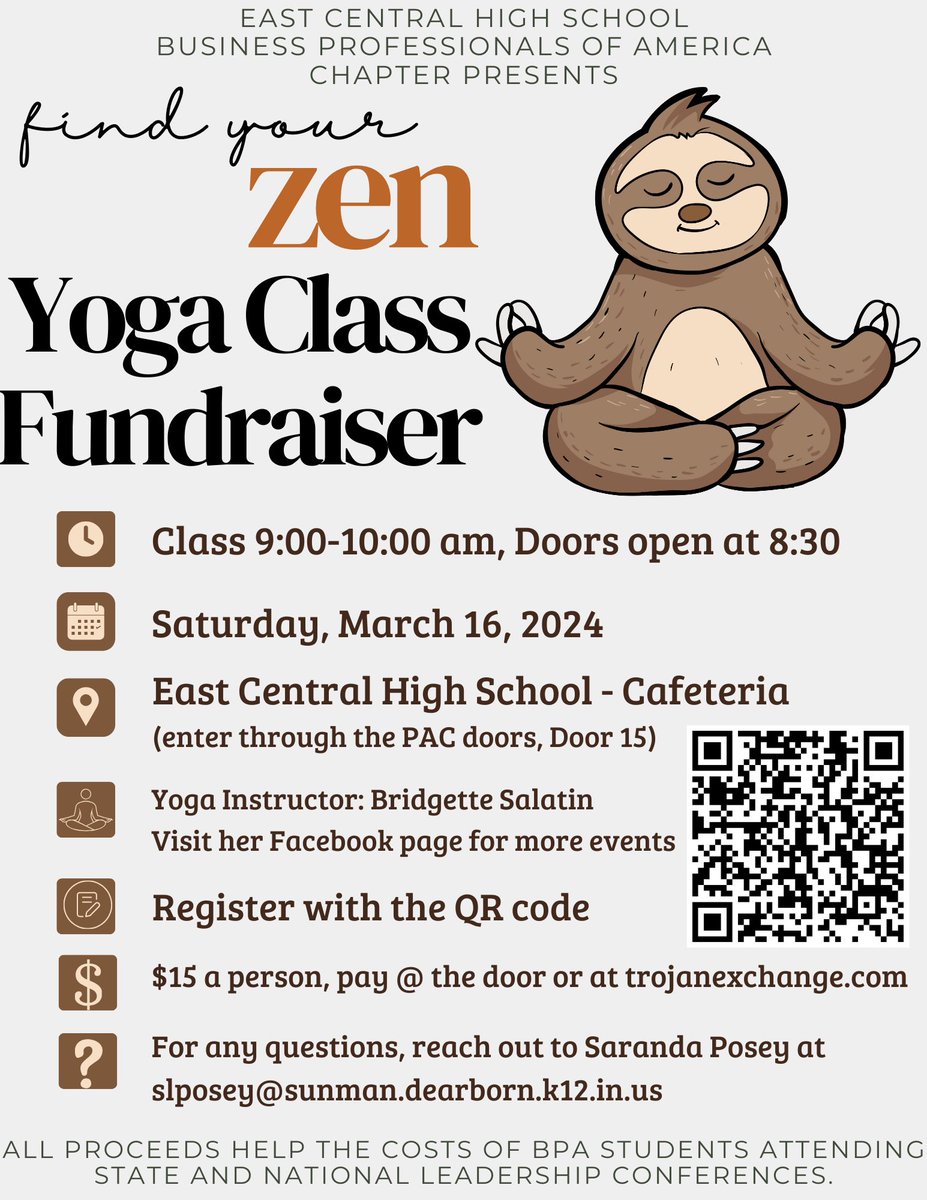MsPoseys_Class's tweet image. Join the BPA for the first Yoga Class Fundraiser on March 16! The class will be an hour-long guided yoga session. Bring your mat &amp;amp; register to join us! Pay in advance online or at the door. 🧘🏽‍♀️

trojanexchange.com/product-page/y…