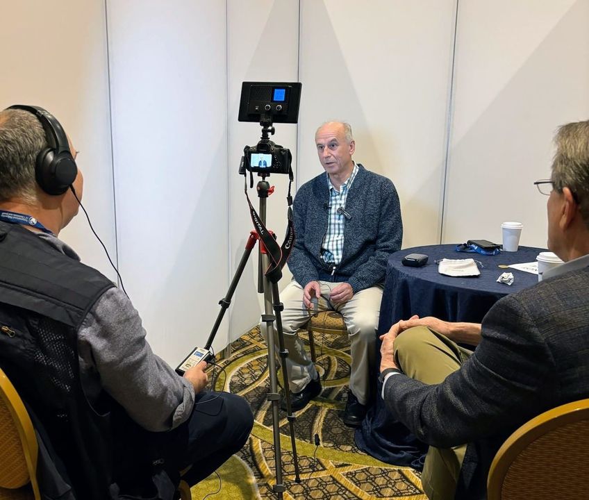 InChristComm's tweet image. ICC client Slavic Gospel Association is highly engaged with the media at the NRB Christian Media Convention. SGA president Michael Johnson and Pastor Oleg Korotky discuss ministry on the front lines in Israel with Global News Alliance and The Joshua Fund podcast.
