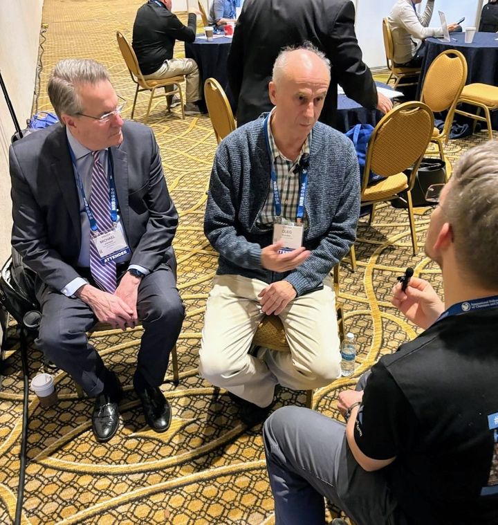 InChristComm's tweet image. ICC client Slavic Gospel Association is highly engaged with the media at the NRB Christian Media Convention. SGA president Michael Johnson and Pastor Oleg Korotky discuss ministry on the front lines in Israel with Global News Alliance and The Joshua Fund podcast.