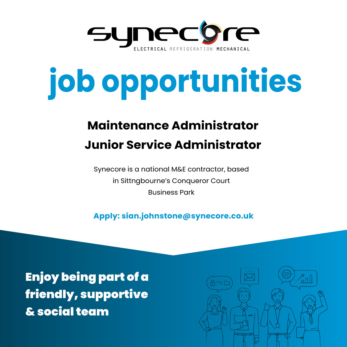 Synecore Limited (@synecore) on Twitter photo 📢 We're recruiting for two amazing #job opportunities at our HQ in #Sittingbourne, #Kent
🔴 Maintenance Administrator jobsinkent.com/job/2458626
🔴 Junior Service Administrator jobsinkent.com/job/2458627
Apply: sian.johnstone@synecore.co.uk
#job #recruitment #hiring #jobsinkent 📢 We're recruiting for two amazing #job opportunities at our HQ in #Sittingbourne, #Kent
🔴 Maintenance Administrator jobsinkent.com/job/2458626
🔴 Junior Service Administrator jobsinkent.com/job/2458627
Apply: sian.johnstone@synecore.co.uk
#job #recruitment #hiring #jobsinkent