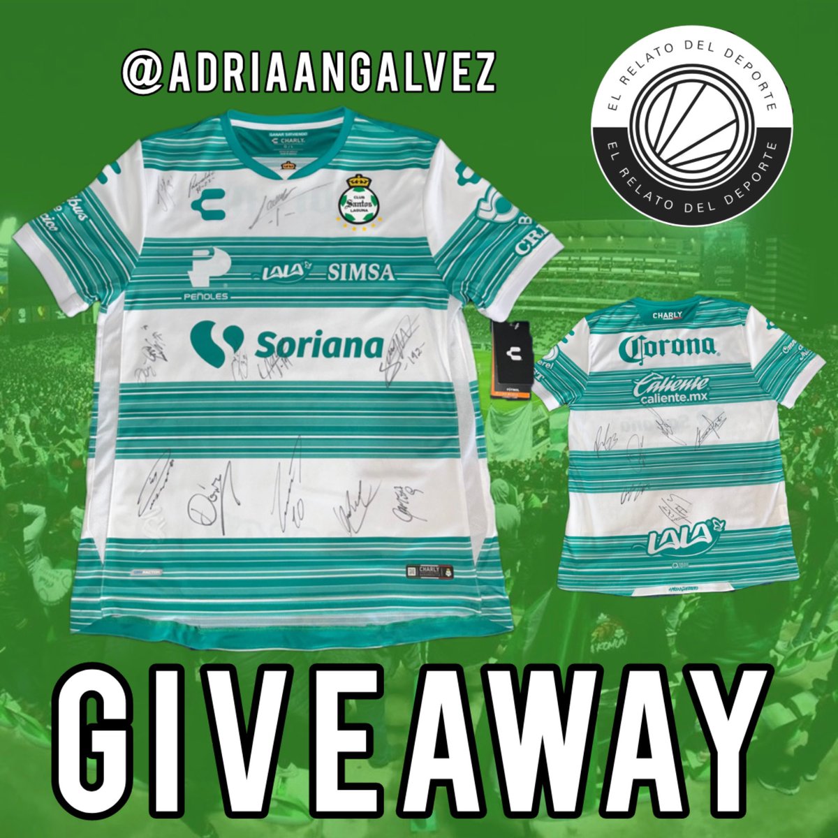 adriangalvezc's tweet photo. Marzo de GIVEAWAYS‼️ 
Empezamos con esta Jersey de Santos Laguna firmada.
Para participar solo tienes que:
✅Dar like y retweet 
✅Seguirme en X
Anunciaré al ganador la próxima semana https://t.co/A8QMGXuTzg
