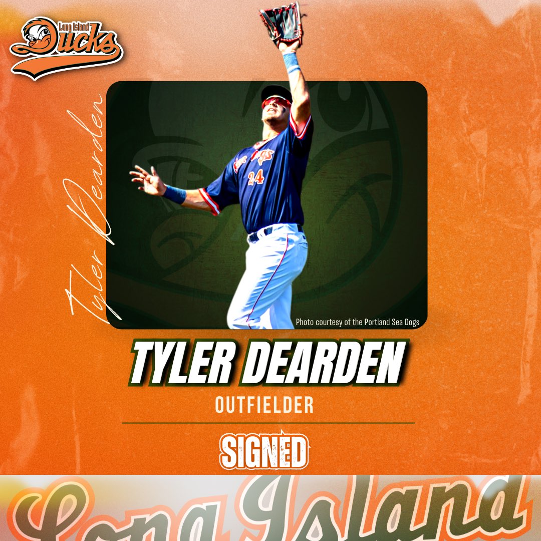 Long Island Ducks (@liducks) on Twitter photo 🚨 PLAYER SIGNING! 🚨
Welcome to the Flock, Tyler Dearden! The outfielder spent the past six seasons in the <a href="/RedSox/">Red Sox</a> organization, reaching the Triple-A <a href="/WooSox/">Worcester Red Sox</a>. He has a career .353 on-base percentage & was a 2021 <a href="/MiLB/">Minor League Baseball</a> Organization All-Star.
📰: liducks.com/outfielder-tyl… 🚨 PLAYER SIGNING! 🚨
Welcome to the Flock, Tyler Dearden! The outfielder spent the past six seasons in the <a href="/RedSox/">Red Sox</a> organization, reaching the Triple-A <a href="/WooSox/">Worcester Red Sox</a>. He has a career .353 on-base percentage & was a 2021 <a href="/MiLB/">Minor League Baseball</a> Organization All-Star.
📰: liducks.com/outfielder-tyl…