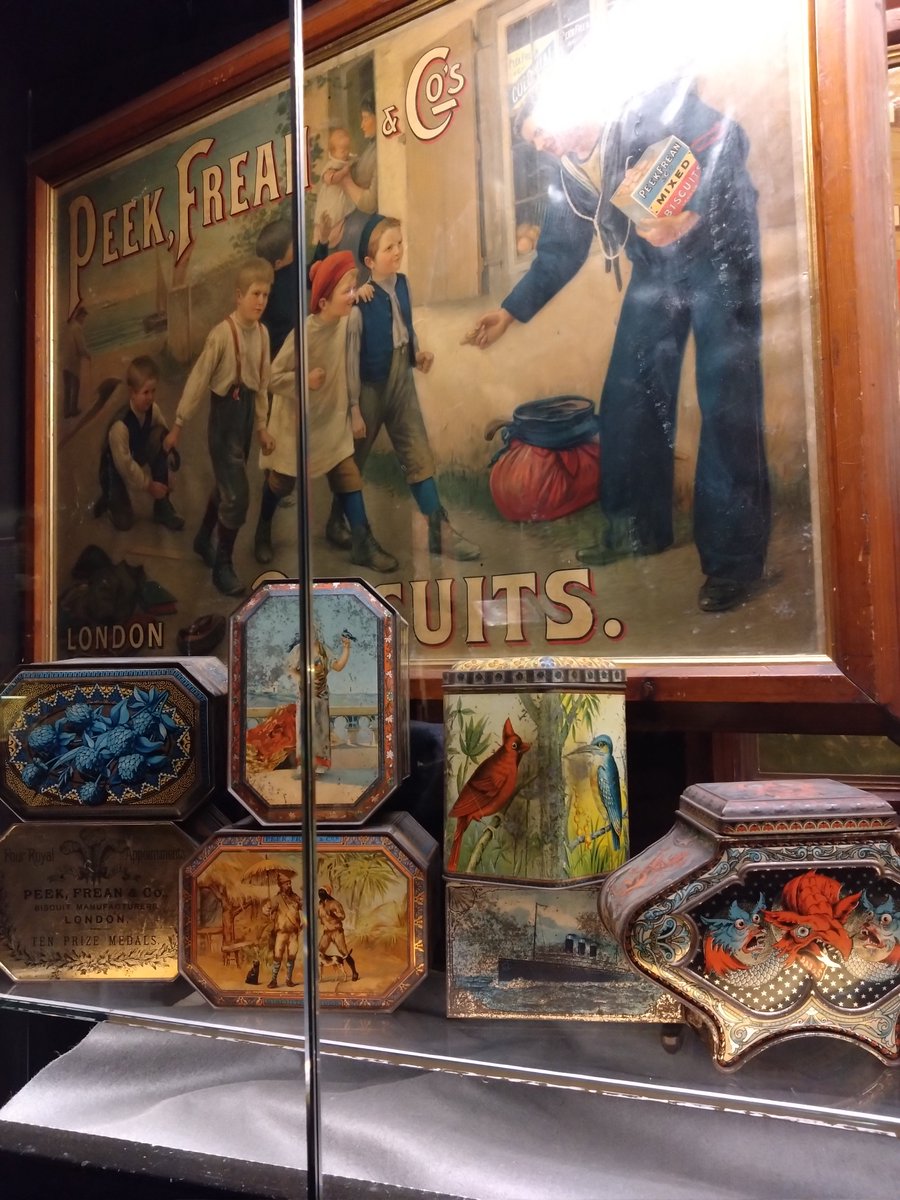 I was at the excellent @MuseumofBrands yesterday where a two-hour journey through their Time Tunnel felt like half that time. Pleased to report that Southwark is royally represented with lots our favourite Peek Frean's biscuit tins on show.