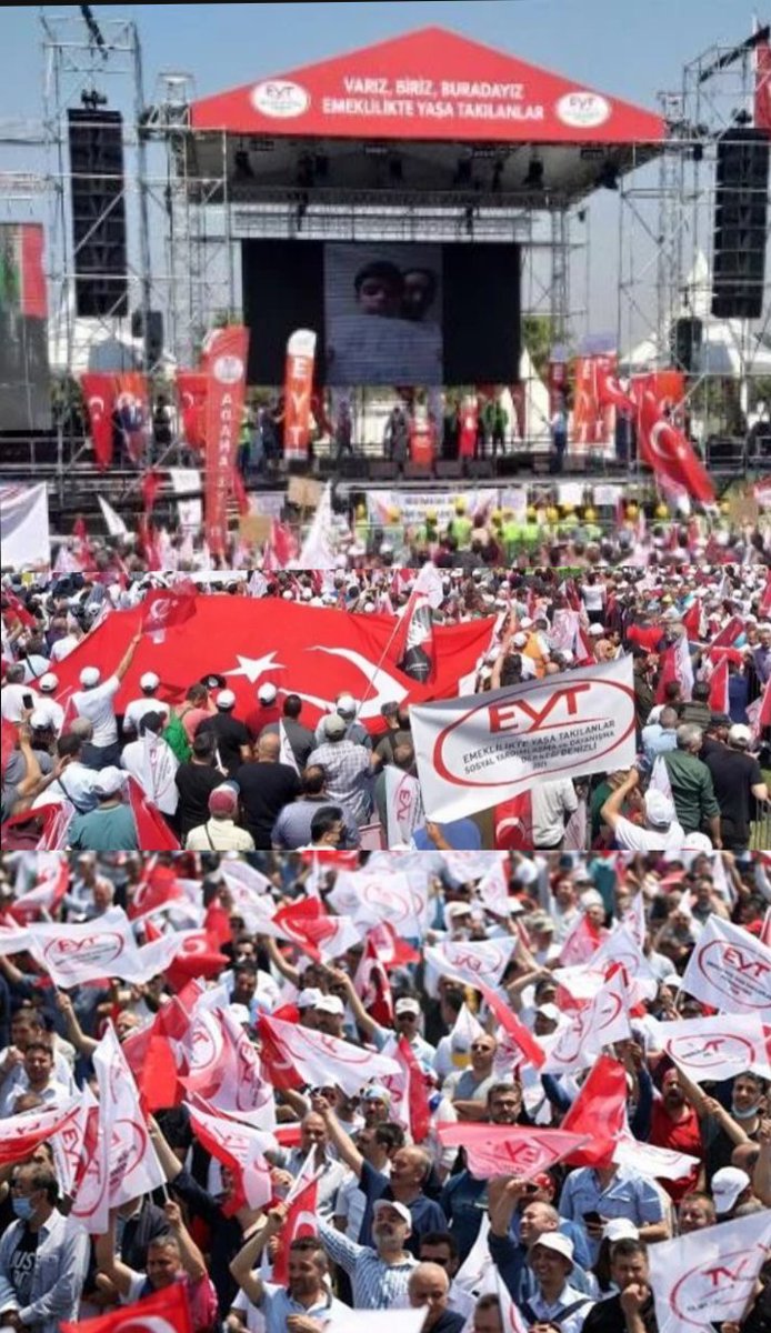 Daha hiç bir şey bitmedi.
3 Mart ve 10 Mart Alanlardayız‼️

Vazgeçmiyoruz. 💪

Ses Ver EMEKLİİİİ
Ses Ver EYT Lİİİ
Ses Ver EMEKÇİİİ
Ses Ver BAĞ-KUR'LUUU

BIZ BİTTİ DEMEDEN BITMEZ‼️

#EmeklininÖfkesiBitmiyor
#EYTnin5000KısmiHakkıNerede

<a href="/RTErdogan/">Recep Tayyip Erdoğan</a> 
<a href="/isikhanvedat/">Prof. Dr. Vedat Işıkhan</a>
<a href="/avabdullahguler/">Abdullah Güler</a>