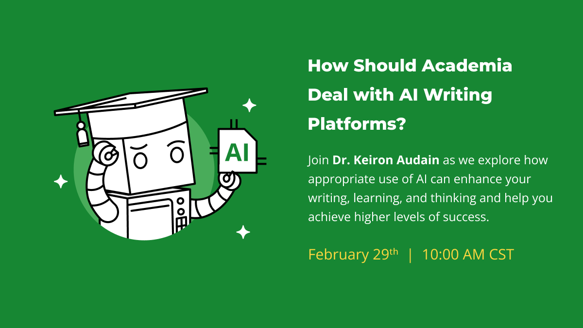 Last chance! Join us tomorrow for an exciting conversation led by @k_audain about the role of AI in research. Learn more about QuillBot University and register here: rb.gy/4s2me9