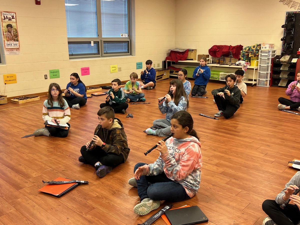We had a guest music teacher today, our Assistant Superintendent Mrs. Verhest! She showed off her musical talents with some recorder playing. Thanks for being here today! #BrunswickPride