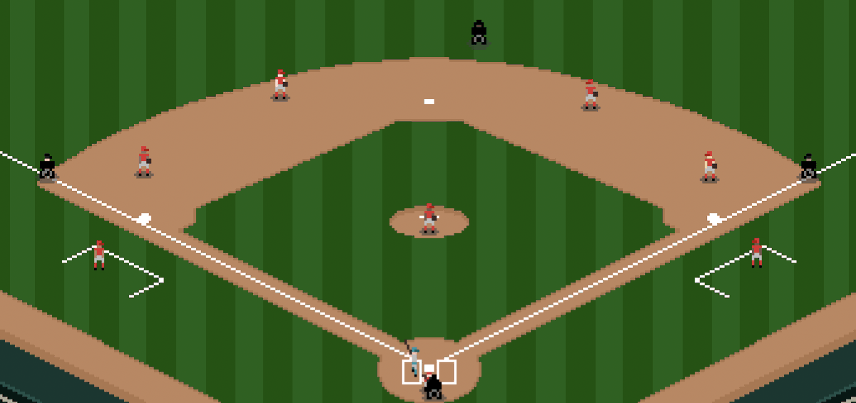 As a game dev you need to do market research to spot trends as to not fall behind. I've been made aware of a core gameplay feature update in another upcoming baseball game that I need to address. for every retweet, I'll make the bases in Bitball 1 pixel bigger.