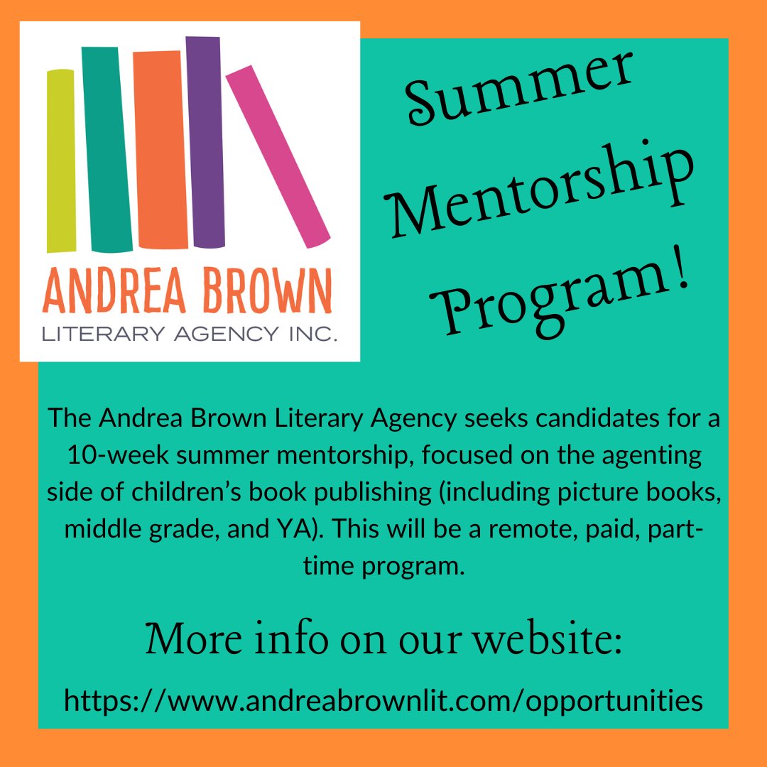 For more information about ABLA's summer mentorship program, visit andreabrownlit.com/opportunities Applications are due 3/25/24