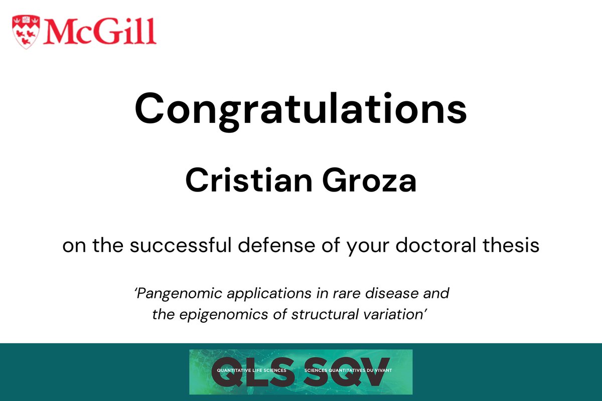 Quantitative Life Sciences (@qlsmcgill) on Twitter photo Congratulations <a href="/QLSMcGill/">Quantitative Life Sciences</a> student Cristian Groza on this incredible achievement!!🎉 Congratulations <a href="/QLSMcGill/">Quantitative Life Sciences</a> student Cristian Groza on this incredible achievement!!🎉