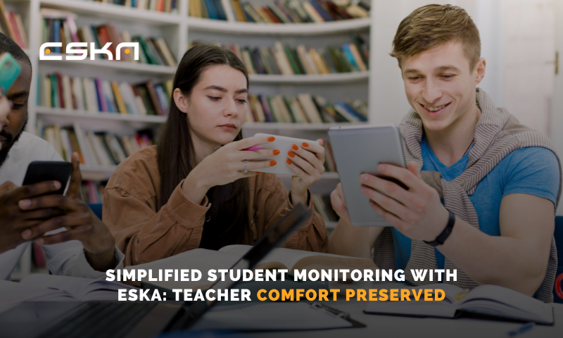 eskalearning's tweet photo. With Eska, teachers have the best way to monitor their students while maintaining their usual comfort. Simplify academic monitoring and maximize the efficiency of your courses thanks to our intuitive platform! #StudentMonitoring #TeacherComfort #UNICEF #UNESCO #parentingtips https://t.co/E06OfRCoSh
