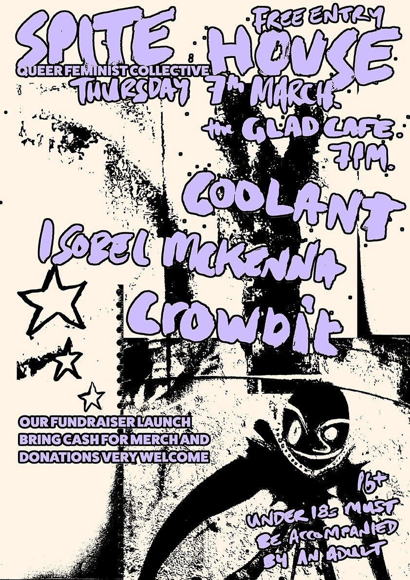 Spite House (@spitehousegla) on Twitter photo Coming up next week! Free gig and hangout at <a href="/thegladcafe/">The Glad Cafe</a> feat noise from Coolant, Isobel McKenna & Crowbit ❤️✨⛓️🦄 ! Support us on Ko-fi! ko-fi.com/spitehouse Coming up next week! Free gig and hangout at <a href="/thegladcafe/">The Glad Cafe</a> feat noise from Coolant, Isobel McKenna & Crowbit ❤️✨⛓️🦄 ! Support us on Ko-fi! ko-fi.com/spitehouse