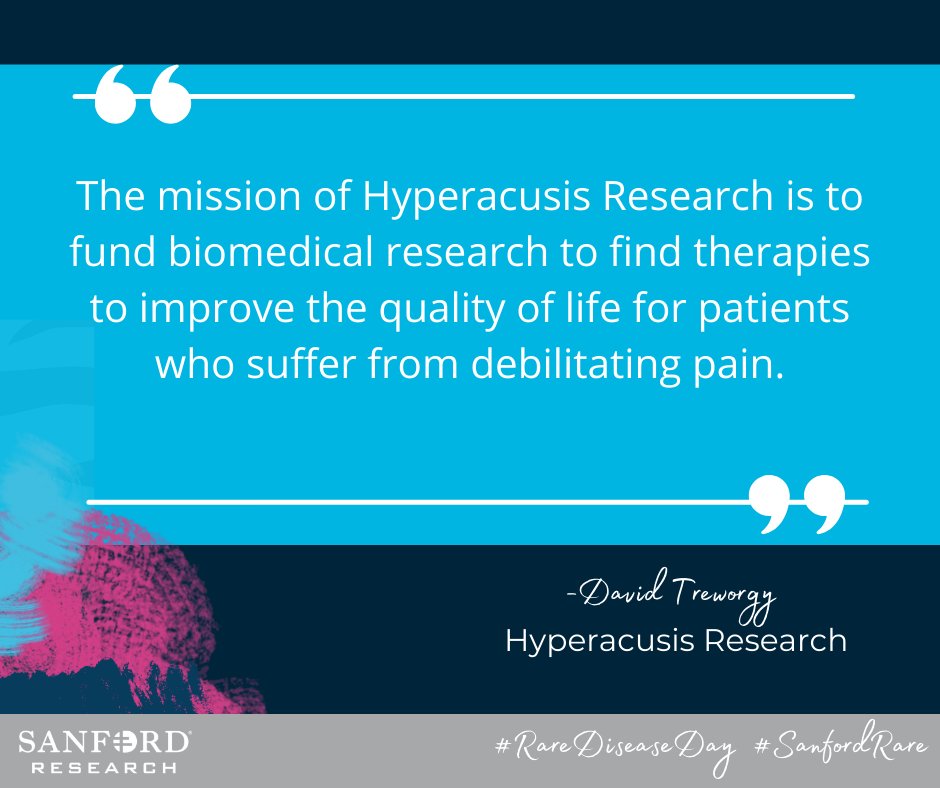David T with Hyperacusis Research tells us why he is involved with rare disease research....
#RareDiseaseDay #SanfordRare