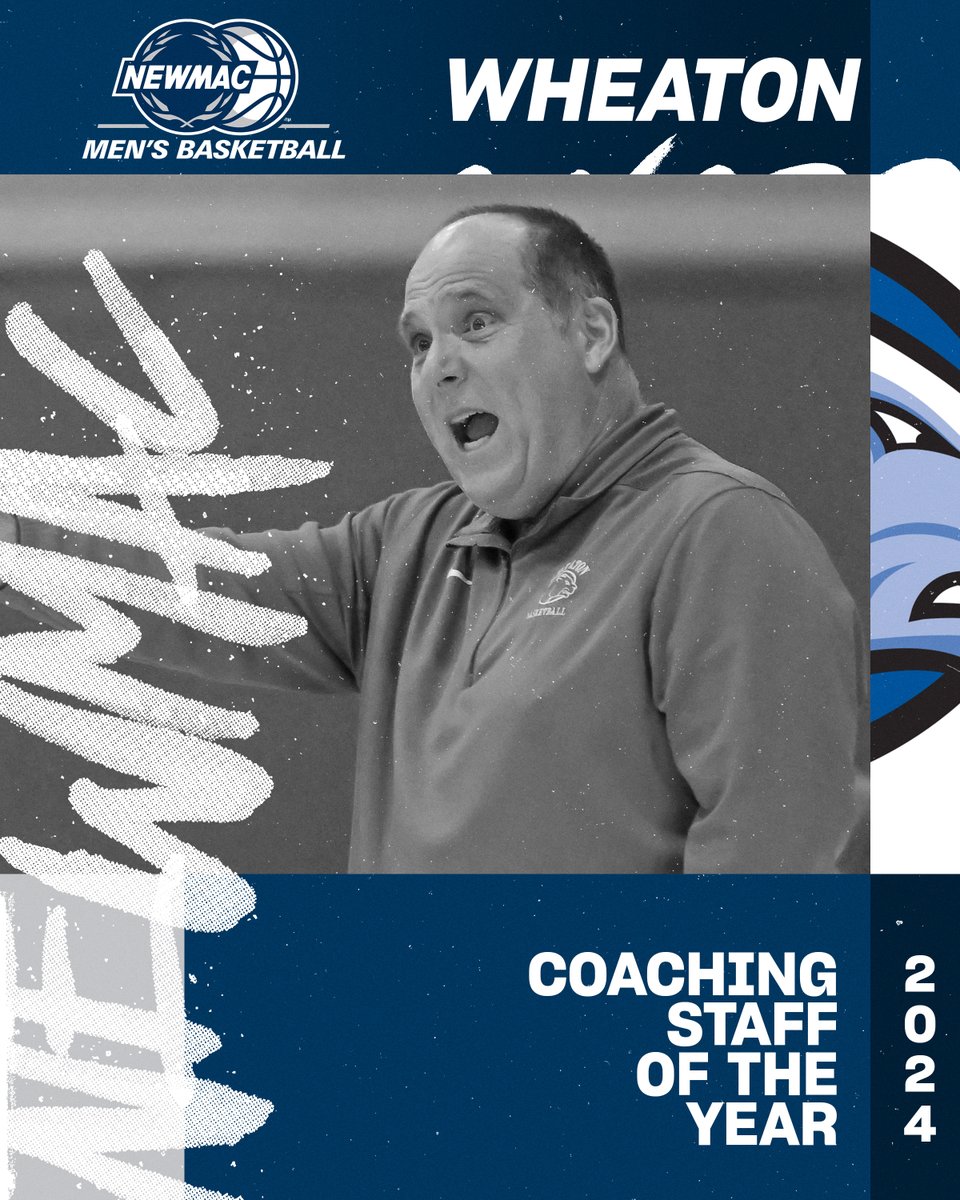 The @WheatonLyons coaching staff, led by Brian Walmsley, has been voted NEWMAC Men's Basketball Coaching Staff of the Year. 

⭐  9 league wins is highest since 1999-2000 
⭐  3rd place finish is best since 2008-09 
⭐  No. 3 seed in NEWMAC tourney 

#GoNEWMAC // #WhyD3