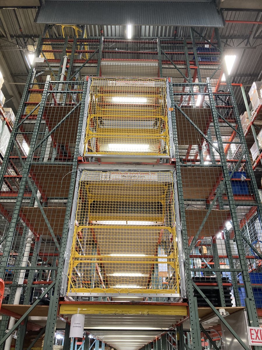 #MODEX2024 is less than 2 weeks away! Visit us in booth #B7211 to see our product containment option for pallet drop safety gates. #materialhandling #fallprotection