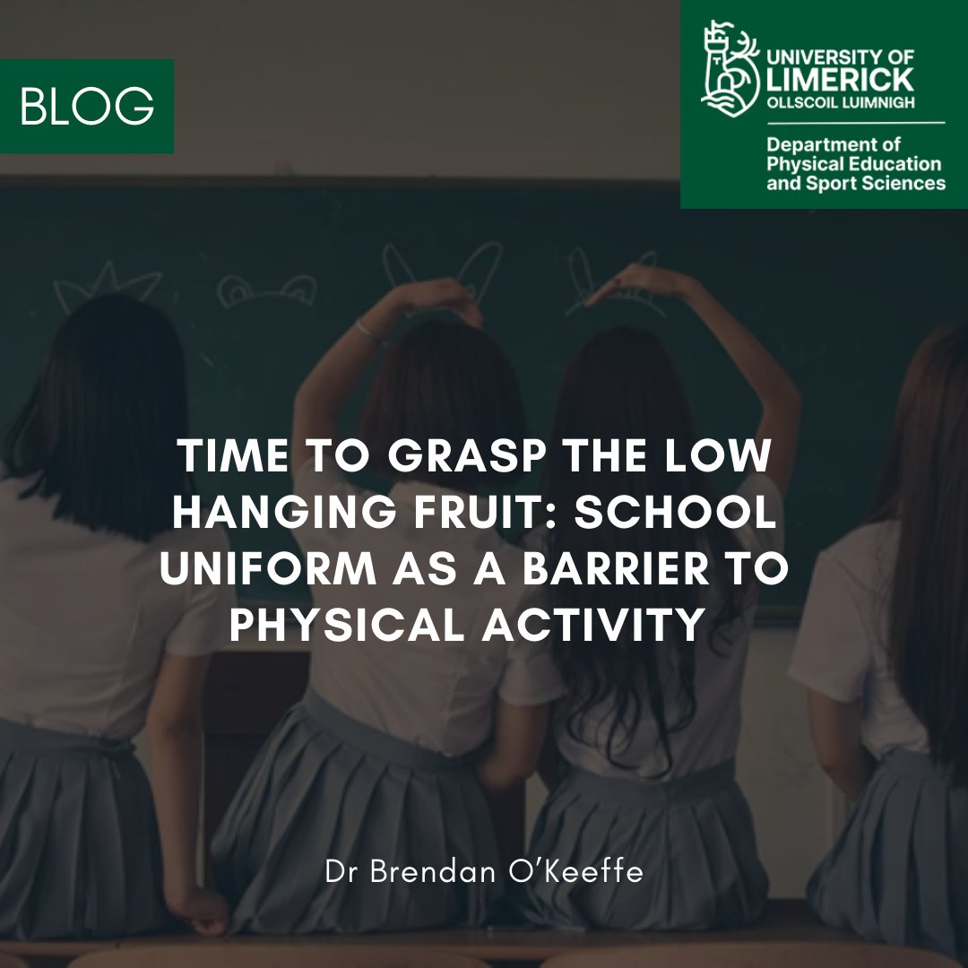 In today’s blog, @BrendanOK_ discusses school uniform as a barrier to physical activity: Is it time to grasp the low hanging fruit? Read the blog to find out more ⬇️ pess.blog/2024/02/27/tim… #PhysicalEducation #StudyAtUL #UndergradAtUL #PESSUL #Ireland