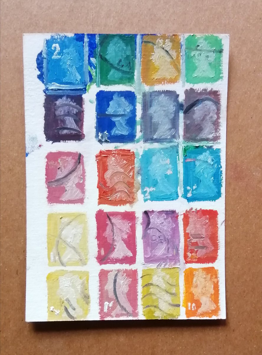Stamp collection, lot 26, Art on a postcard IWD auction for hepatatitis C trust. Bidding now open at @artonapostcard online, and from March 5th at The Bomb Factory London
