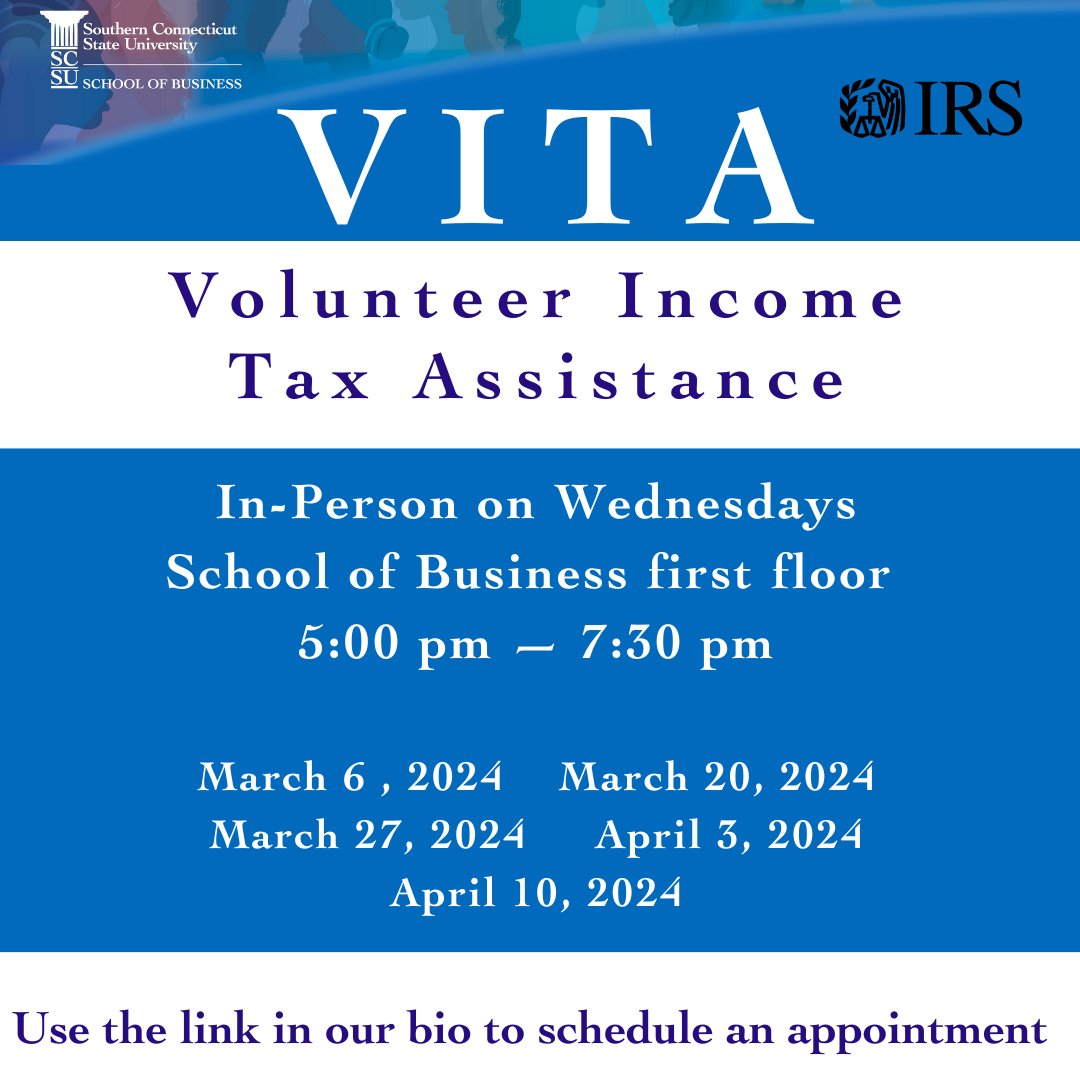 It's tax season! Not sure where to start? Make an appointment with VITA! #scsubusiness #southernscsu