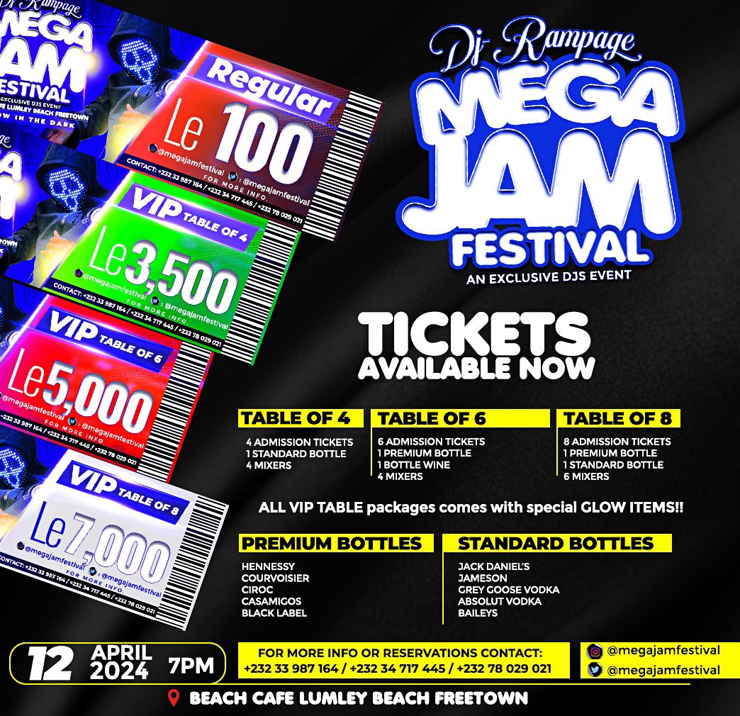 UPDATE ❗❕❗
Y'all meet our special International Guest DJ "SELECTA JEFF" from Uganda 🇺🇬
Don't miss out on the 12/4/24 @ the Beach Cafe cuz all the DJs are set to give you the best of everything. 
MEGA JAM FESTIVAL. 
Be a part of it!!
#repost
#megajamfestival
#SaloneX #OTRmusic