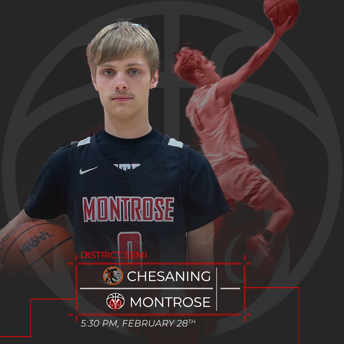 RamsBoysBball's tweet image. District Semifinal: Vs. Chesaning

🗓 | Wednesday, Feb. 28
⏰ | 5:30 p.m.
🏟 | Chesaning HS
🎟️| gofan.co/event/1417784?…
📺 | NFHS Network

🐏🏀 | #bALLIN