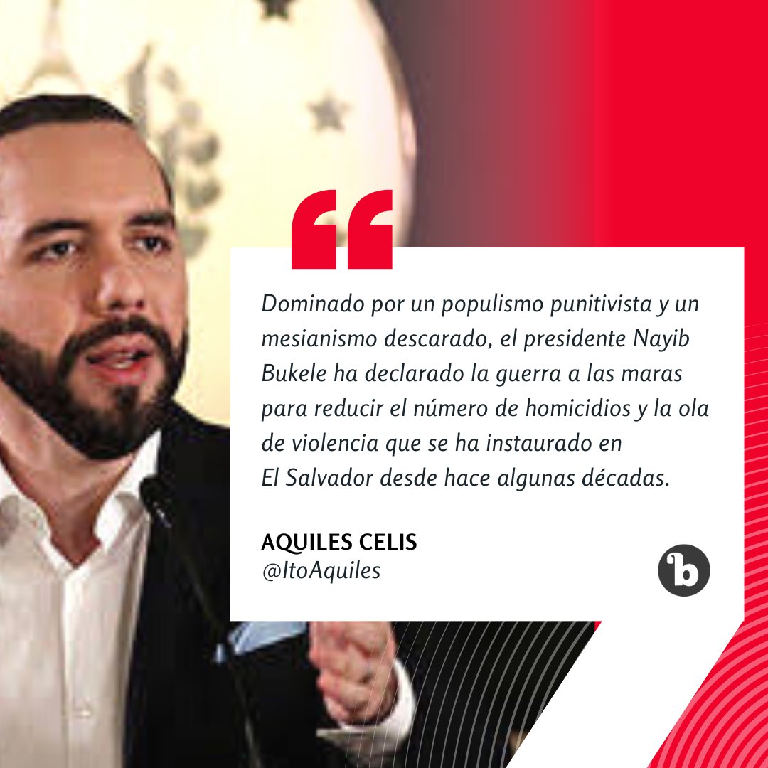 #Opinión 
Nayib Bukele tirano
Un texto de <a href="/ItoAquiles/">ito aquiles</a> 

La prensa internacional celebró la llegada de Bukele, lo llamaron el presidente de moda; sin embargo, Bukele ha abierto paso a un tipo de liderazgo muy peligroso para todos los países de América Latina.
🔗